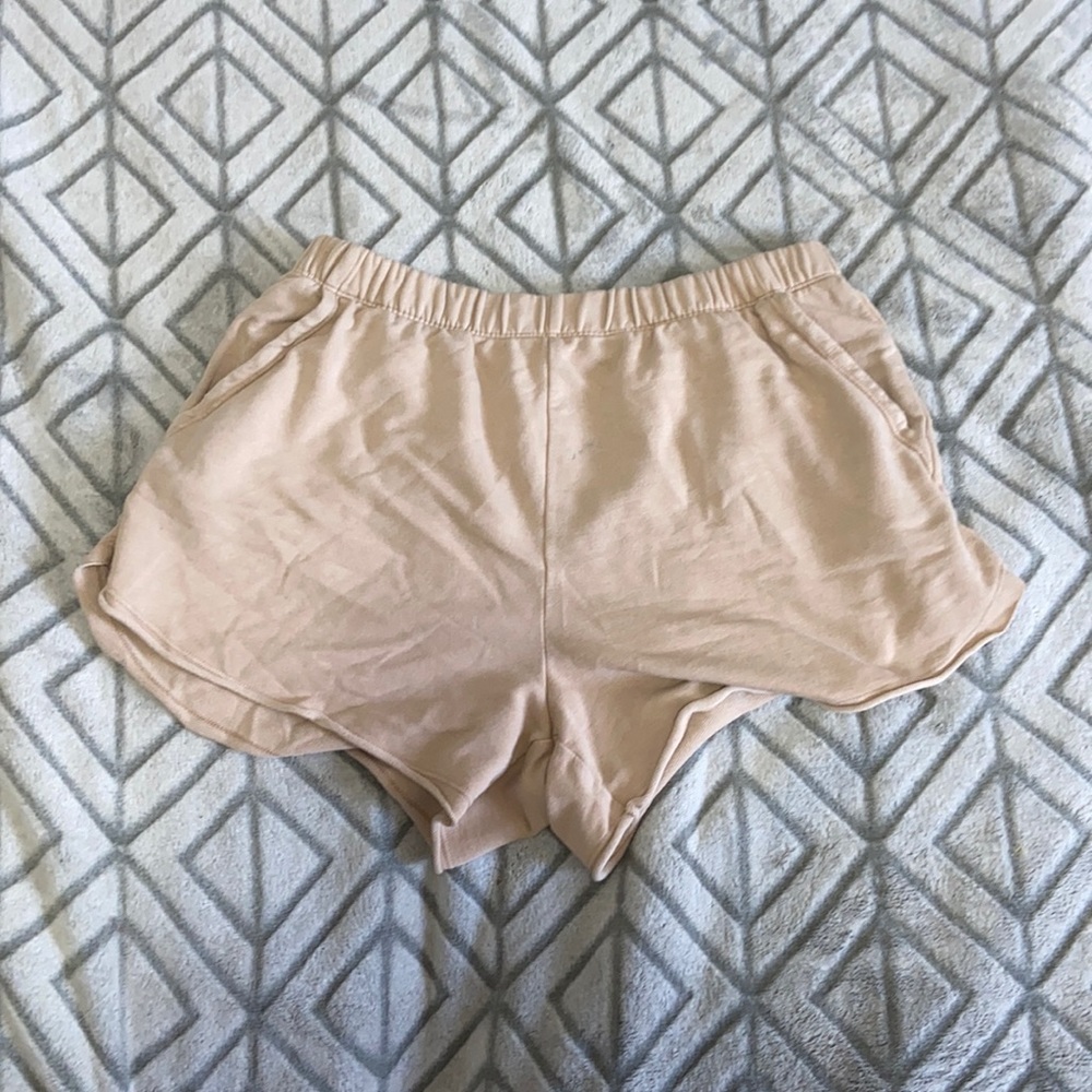 Aerie Tan Sleep Shorts Size Medium